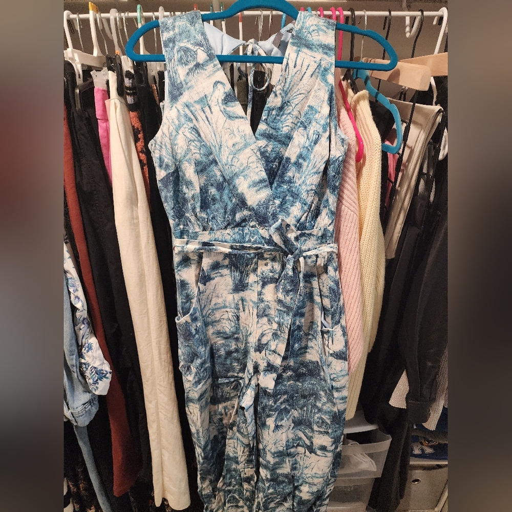 Eva Franco Anthropologie Watercolor Jumpsuit